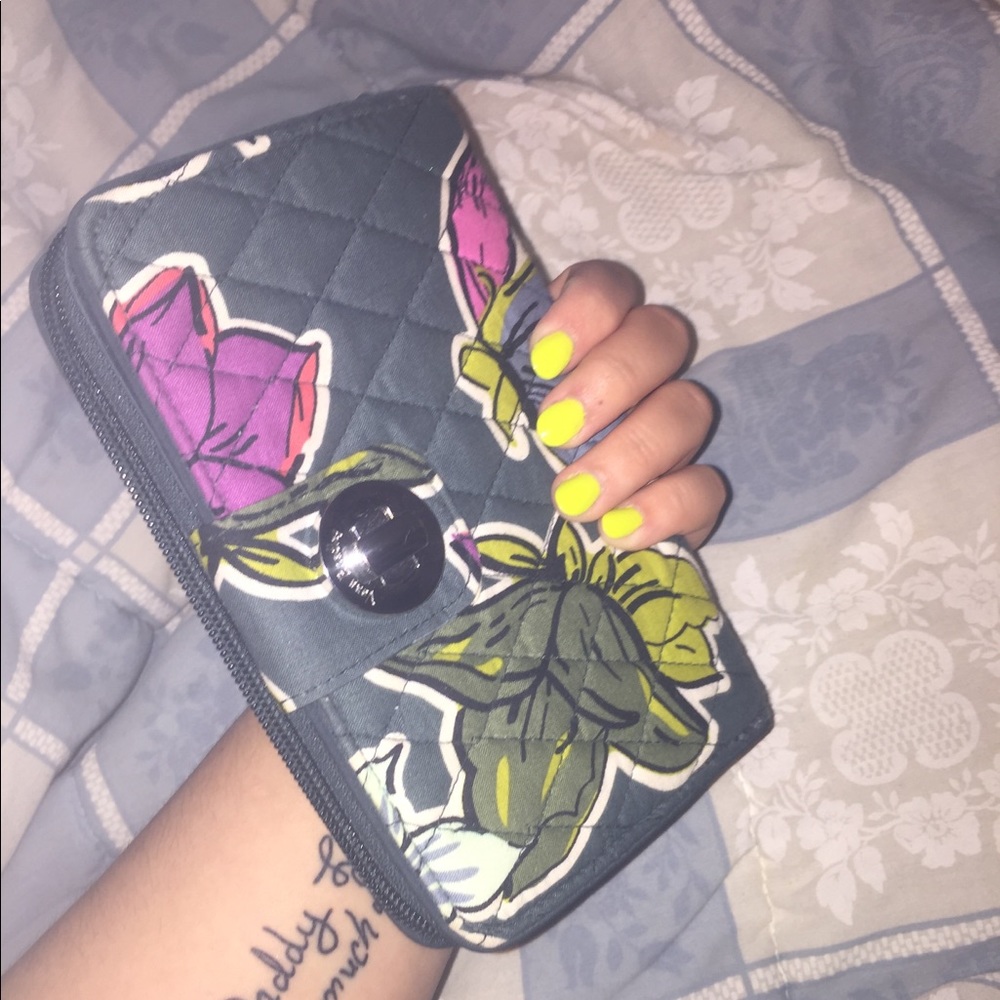 Vera Bradley falling flowers pattern wallet